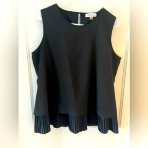 Calvin Klein size large black dressy sleeveless blouse